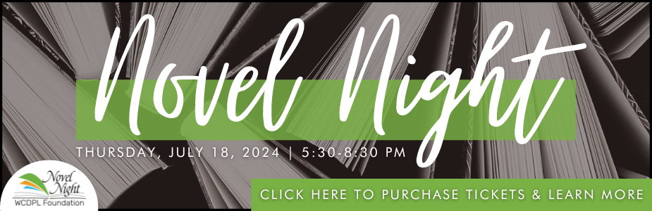 Join us for our annual Novel Night benefit! Purchase tickets by clicking here.